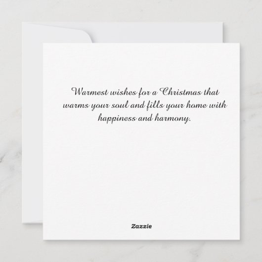 Vrede en Liefde met Kerstmis Feestdagenkaart (Achterkant)