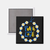 Vrede en liefde Oekraïne - Bloed - adem Magneet (Voorkant / Achterkant)