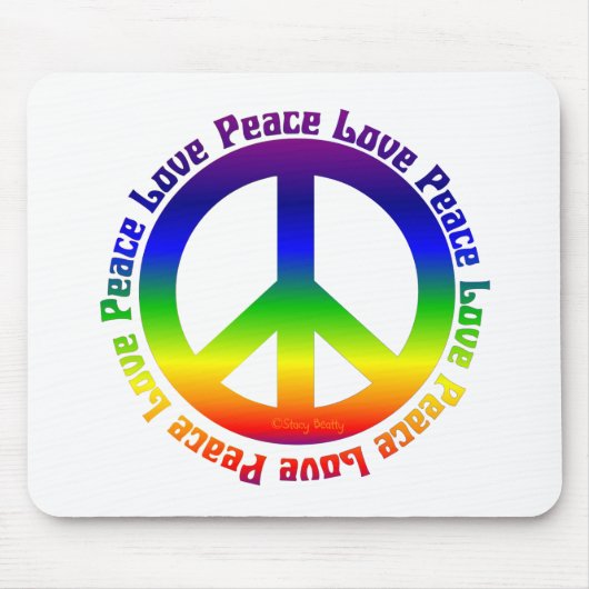 Vrede en liefde overal muismat (Voorkant)