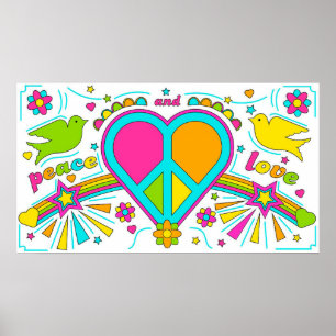 Vrede en liefde poster