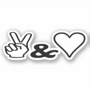 Vrede en liefde sticker