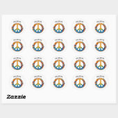 VREDE EN LIEFDE STICKER (Vel)