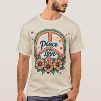 Vrede en liefde t-shirt