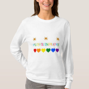 Vrede en liefde t-shirt