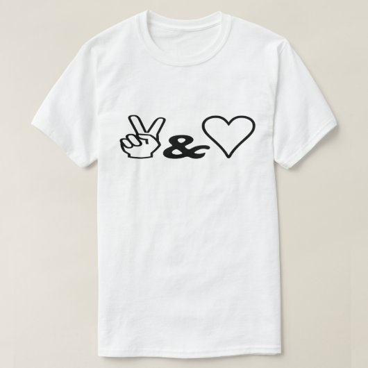 Vrede en liefde t-shirt (Design voorkant)