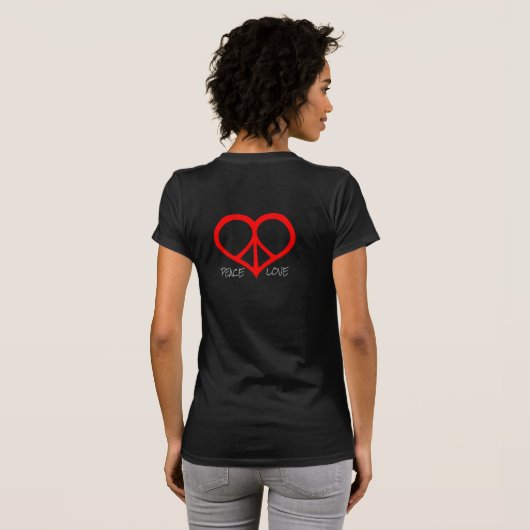 Vrede en liefde t-shirt (Achterkant volledig)