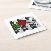 Vrede en liefde voor voetgangers kartonnen onderzetters (Gebogen)