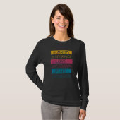 Vrede en liefdevol ontwerp voor gelijkheid t-shirt (Voorkant volledig)