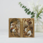 Vrede en oorlog briefkaart (Staand voorkant)