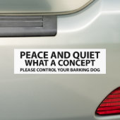 Vrede en rust - wat een concept bumpersticker (Op auto)