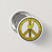 Vrede en samenwerking ronde button 3,2 cm (Voorkant /achterkant)