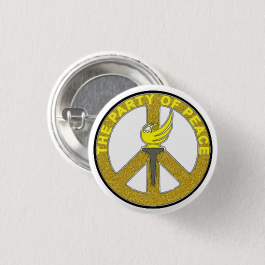 Vrede en samenwerking ronde button 3,2 cm (Voorkant /achterkant)