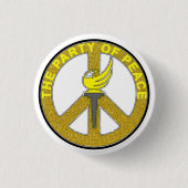 Vrede en samenwerking ronde button 3,2 cm (Voorkant)