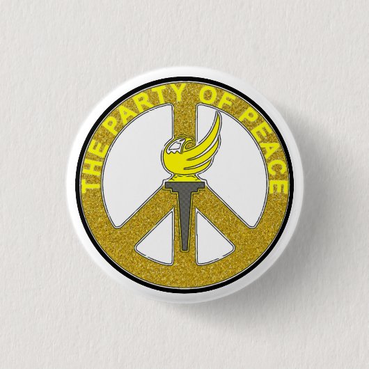 Vrede en samenwerking ronde button 3,2 cm (Voorkant)
