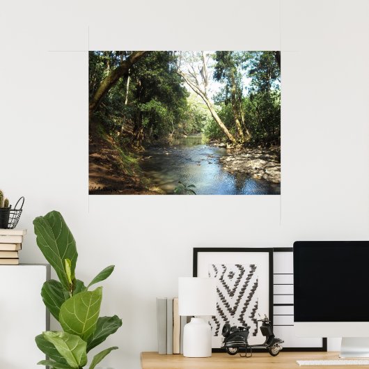 Vrede en Tranquiliteitsrivier Poster (Thuiskantoor)