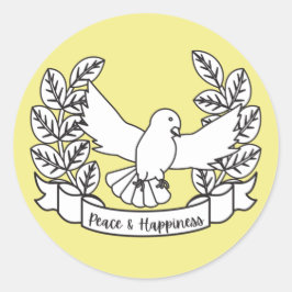 VREDE EN VERGELIJKING RONDE STICKER