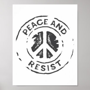 Vrede en verzet tegen Shirt - politieke protesten Poster
