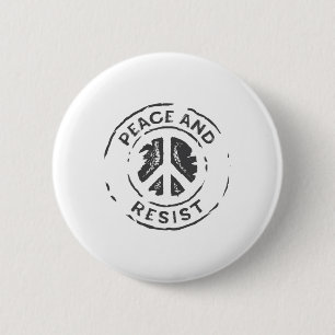 Vrede en verzet tegen Shirt - politieke protesten Ronde Button 5,7 Cm