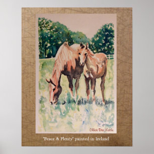 Vrede en voldoende geschilderd in Ierland Poster