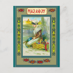 Vrede en vreugde feestdagenkaart