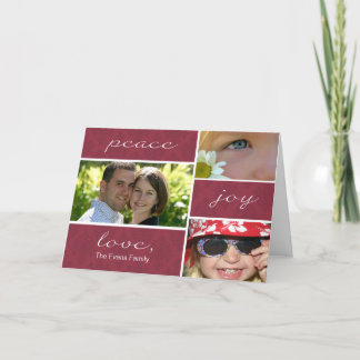 Vrede en Vreugde Gevouwen Vakantie Feestdagen Kaart