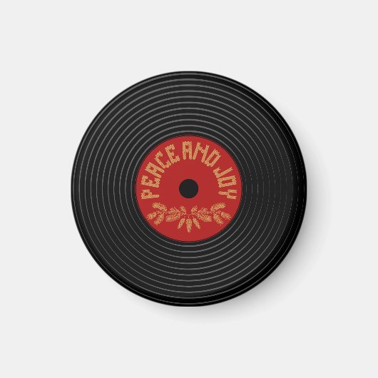 Vrede en vreugde vinyl record ontwerp magneet (Voorkant)