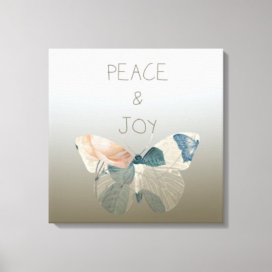 Vrede en Vreugde Vlinder Canvas Afdruk (Voorkant)