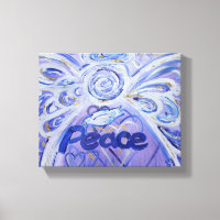 Vrede Engel Woord Kunst Verpakt Canvas