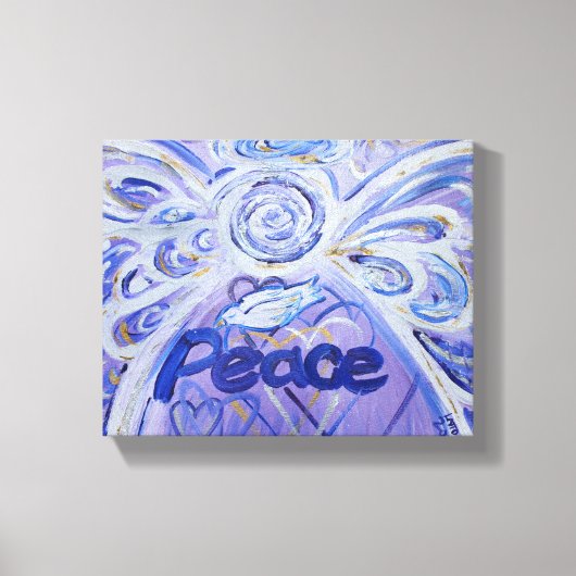 Vrede Engel Woord Kunst Verpakt Canvas Afdruk (Voorkant)