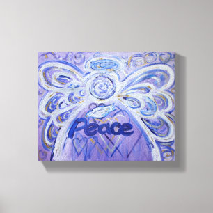 Vrede Engel Woord Kunst Verpakt Canvas Afdruk