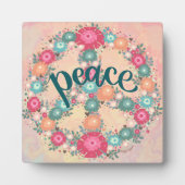  Vrede Floral Whimsical Inspirerend Fotoplaat (Voorkant)