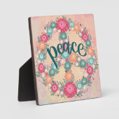  Vrede Floral Whimsical Inspirerend Fotoplaat (Voorkant)