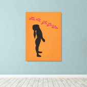 Vrede, Geen Oorlogscanvas meer Print (Insitu (Houten vloer))