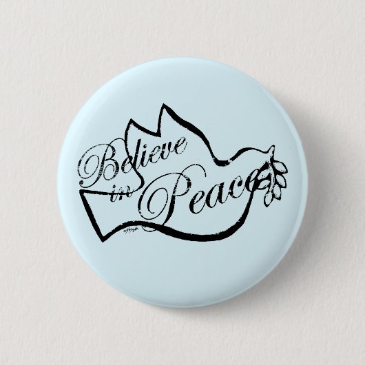 Vrede gelooft in vrede ronde button 5,7 cm (Voorkant)