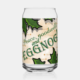 Vrede, Goedheid en Eierpunch Kerstmis Blikvorm Glas