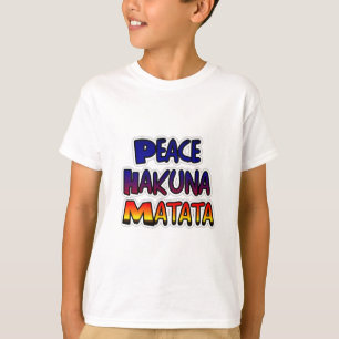 Vrede Hakuna Matata Gradiënt Kunst T-shirt