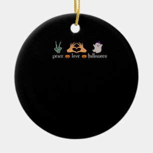 Vrede Halloween Vredesteken Skeleton Heksenhanden Keramisch Ornament