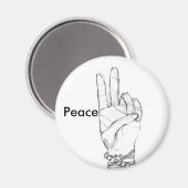 Vrede Hand Magnet Magneet (Voorkant / Achterkant)