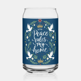 Vrede Heerst in Mijn Huis Blikvorm Glas