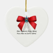 Vrede hier op aarde, Ojibwe Keramisch Ornament (Achterkant)