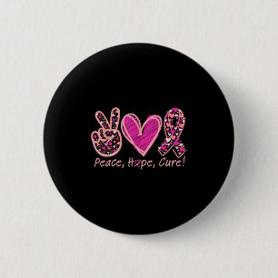 Vrede Hoop Cure Borstkanker Bewustwording Overleve Ronde Button 5,7 Cm