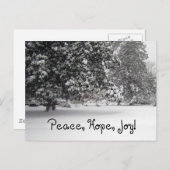 Vrede, hoop en vreugde feestdagenkaart (Voorkant / Achterkant)
