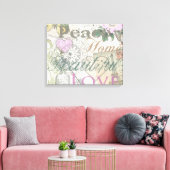  Vrede Huis Mooie Liefde Canvas Afdruk (Insitu (Woonkamer))