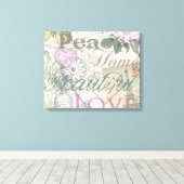  Vrede Huis Mooie Liefde Canvas Afdruk (Insitu (Houten vloer))