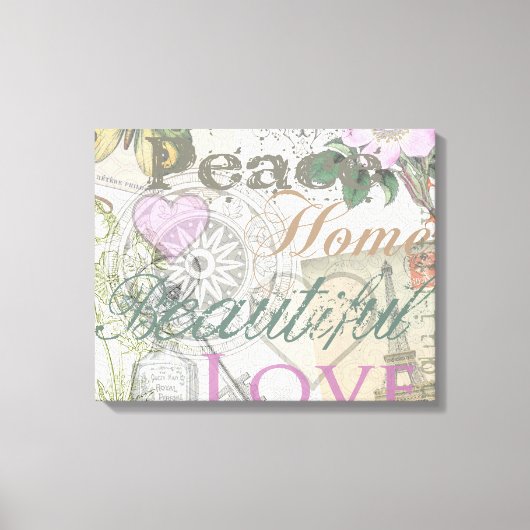  Vrede Huis Mooie Liefde Canvas Afdruk (Voorkant)