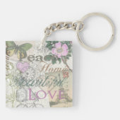 Vrede Huis Mooie Liefde Sleutelhanger (Achterkant)