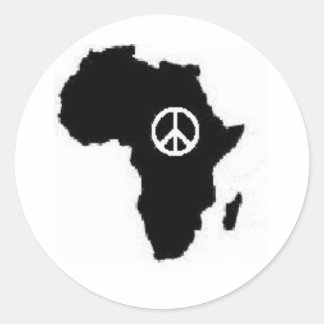 vrede in afrika ronde sticker