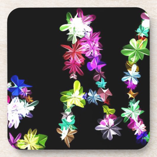 "VREDE" in bloemen Art Print Drankjes Onderzetter (Voorkant)