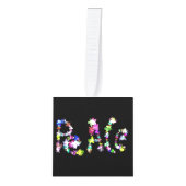 Vrede in bloemen Art Print Ornament (Voorkant)