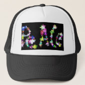 "VREDE" in bloemen Art Print Trucker Pet (Voorkant)